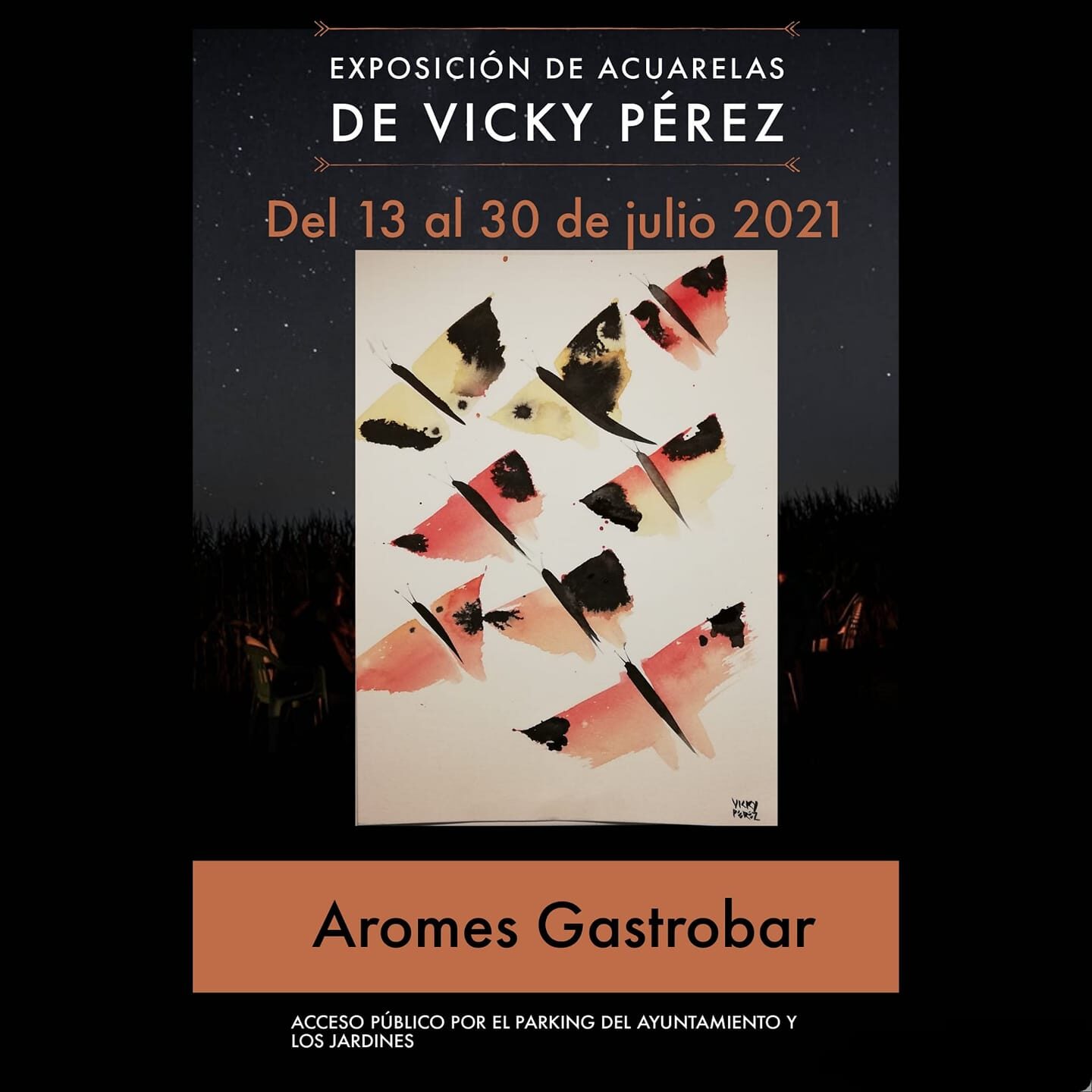Cartel exposición en Aromes, Ayuntamiento de Calvià